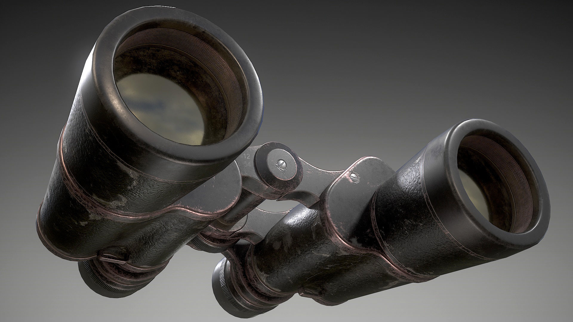 Binoculars Low-poly 3D model_10