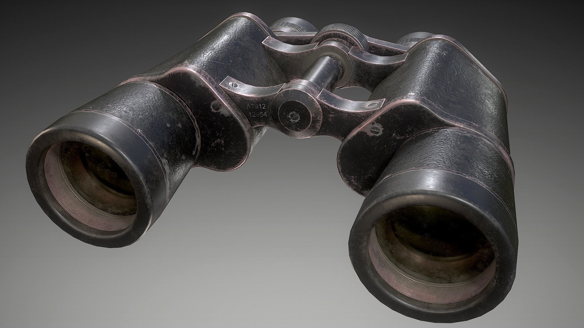 Binoculars Low-poly 3D model_17