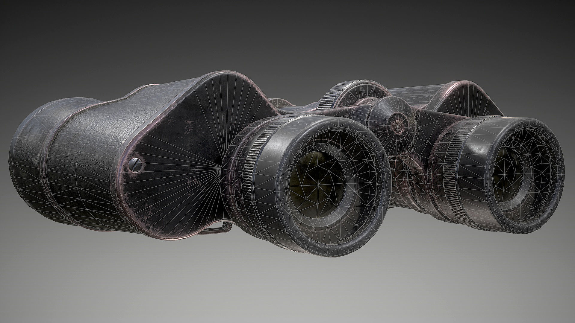 Binoculars Low-poly 3D model_19