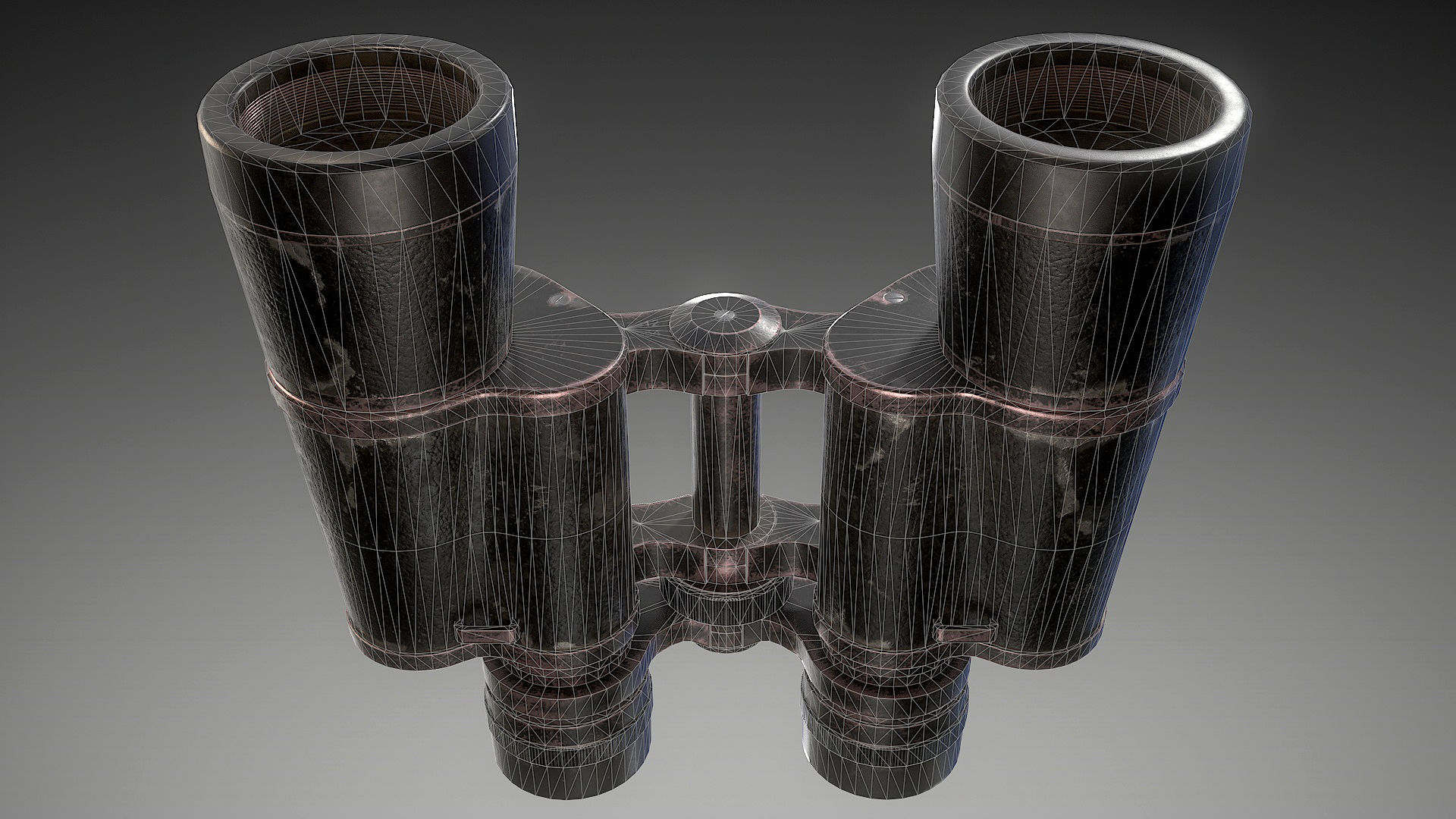 Binoculars Low-poly 3D model_20