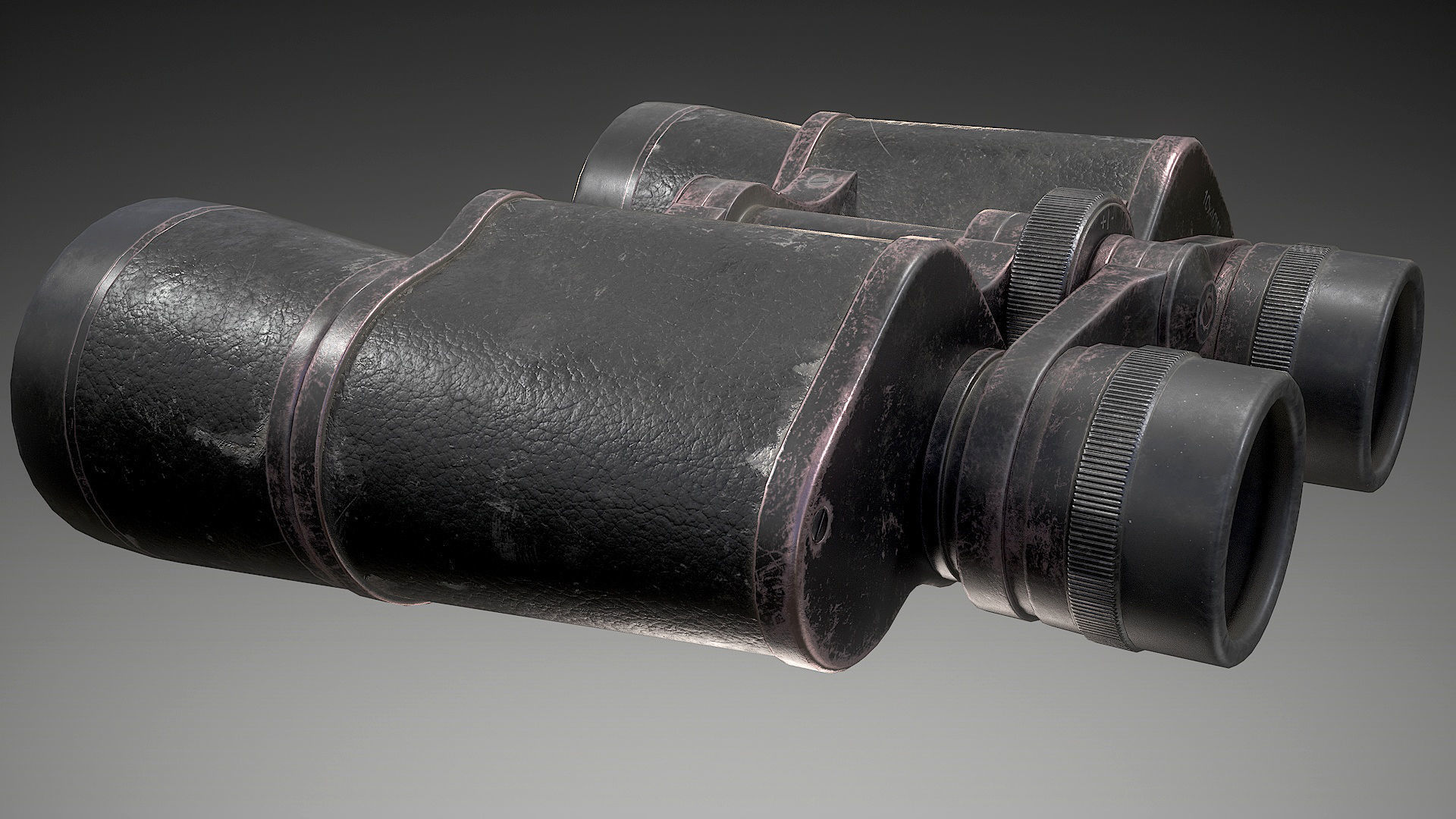 Binoculars Low-poly 3D model_3