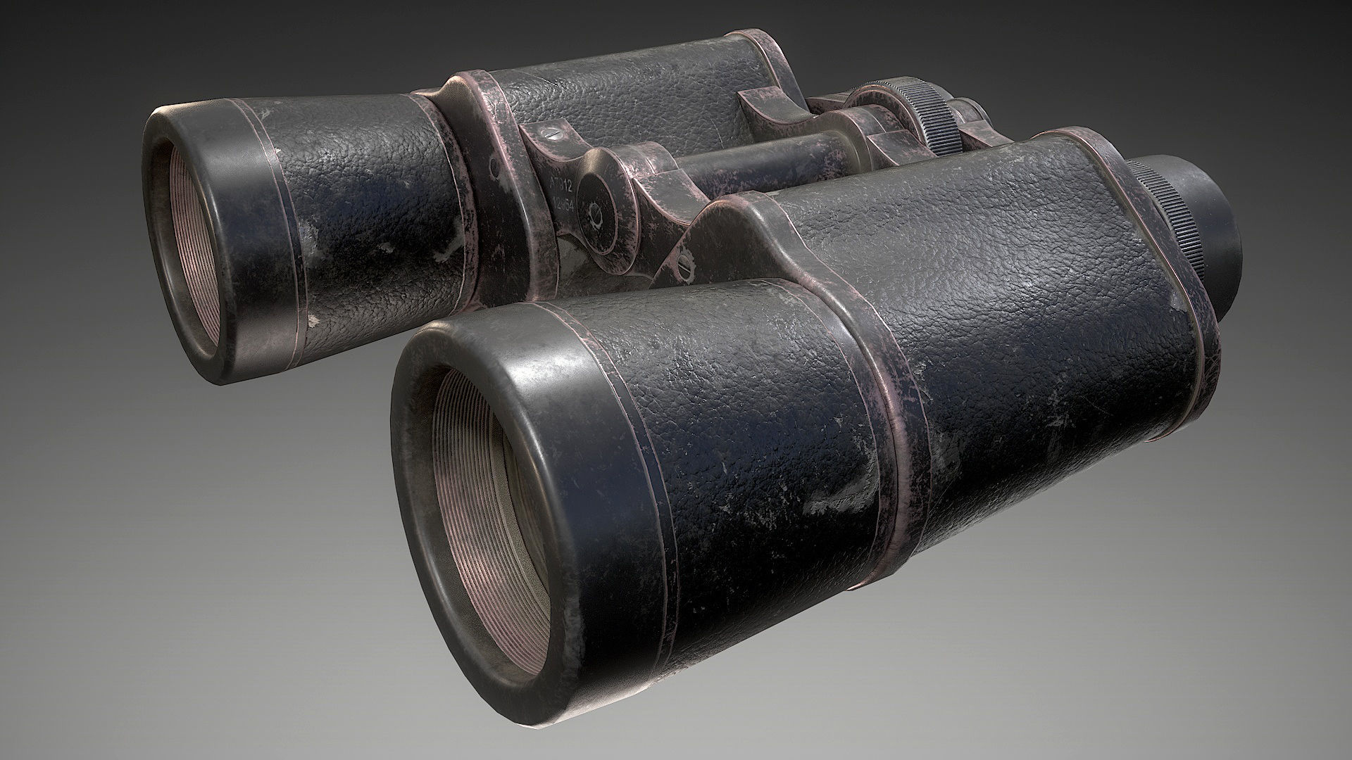 Binoculars Low-poly 3D model_2
