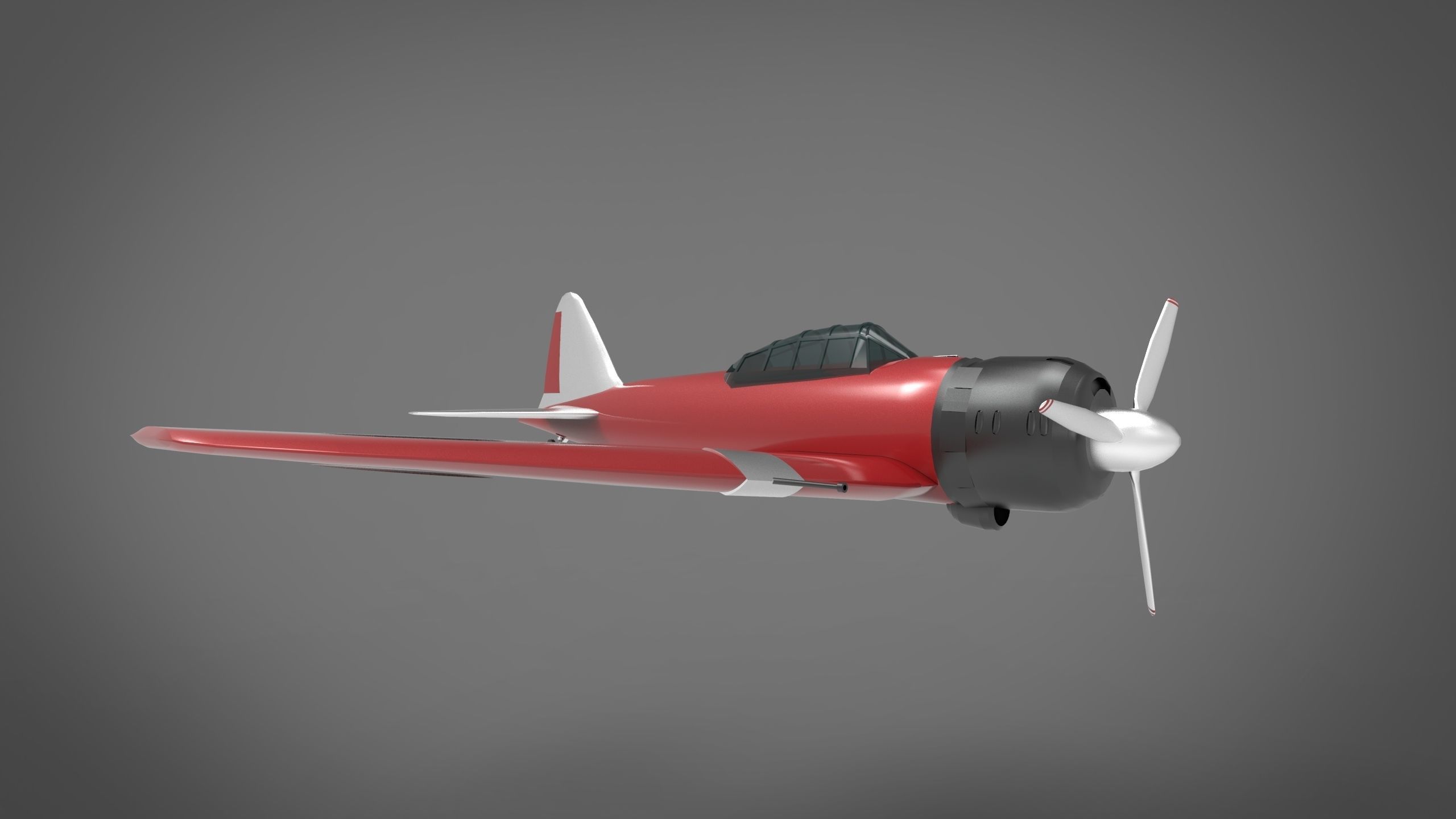 A6M3 32 Mitsubishi Zero fighter plane 3D model_4