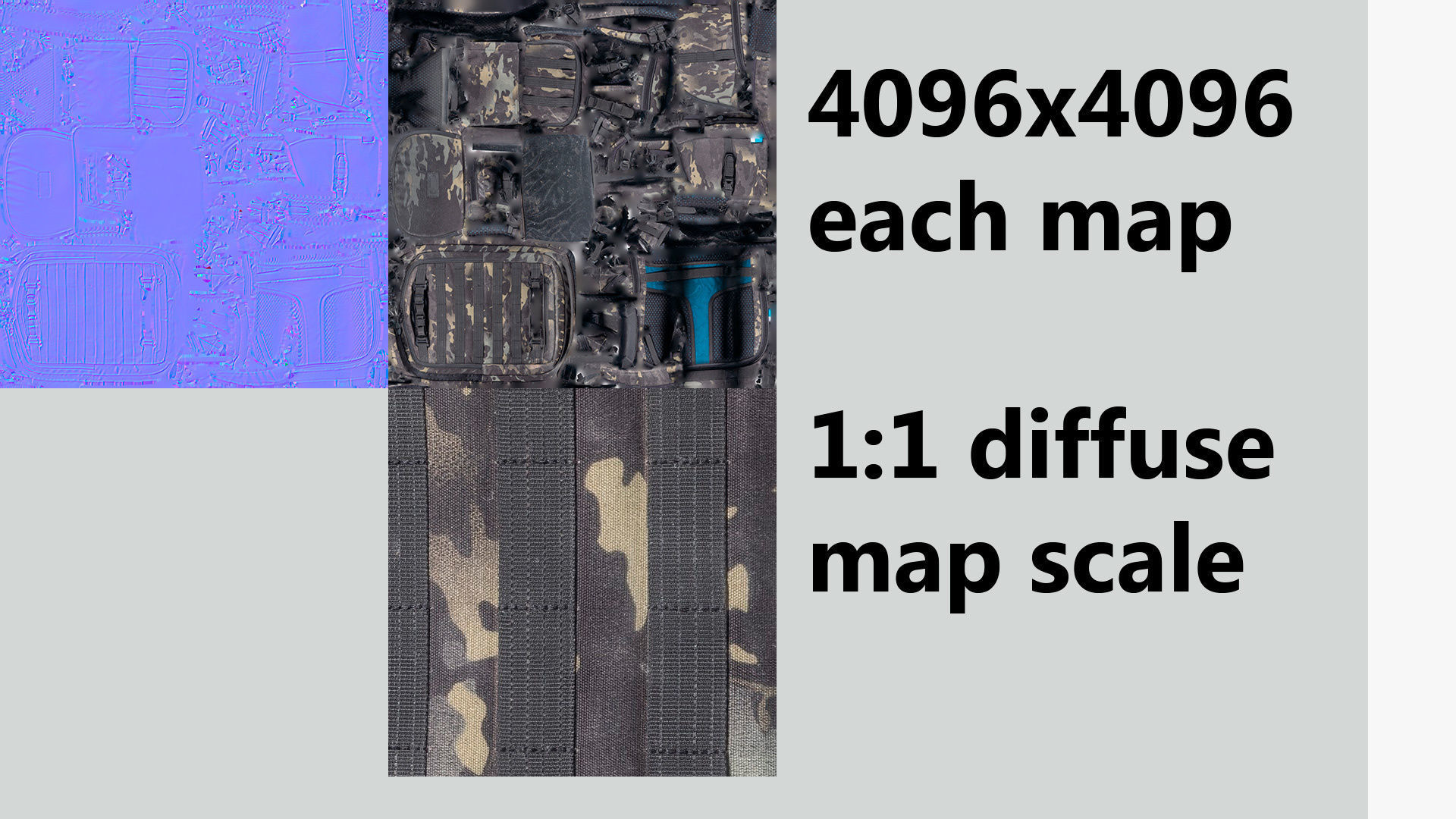 Backpack and bag collection 8 items military urban hiking  3D model_18