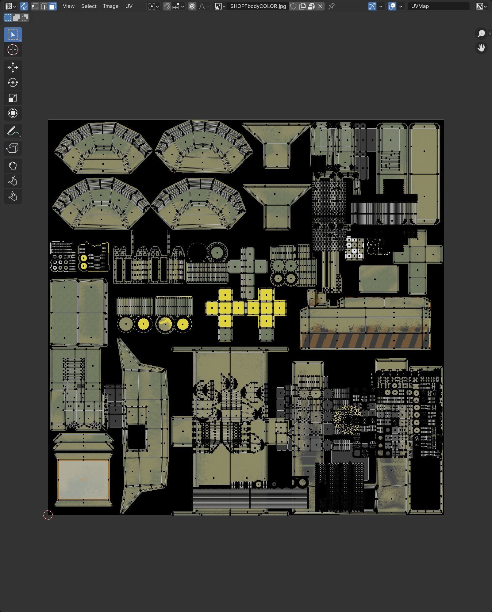 Airport Ground Tractor Low-poly 3D model_14