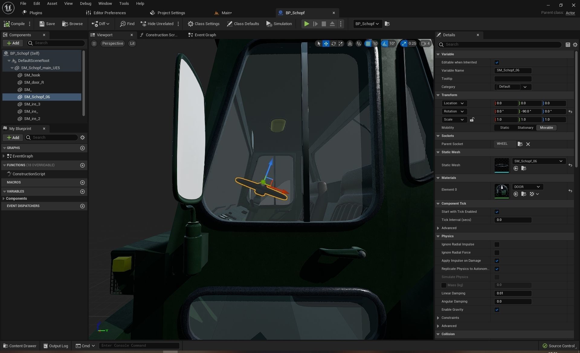 Airport Ground Tractor Low-poly 3D model_26