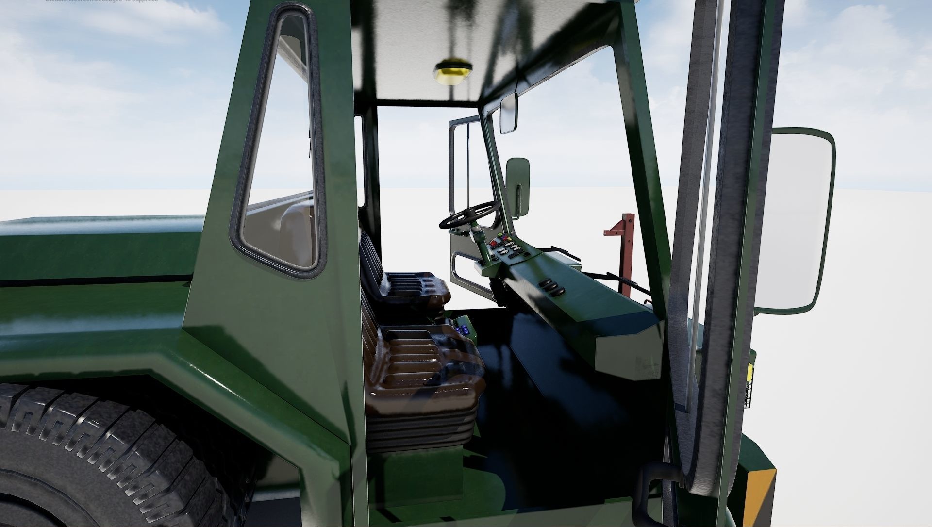 Airport Ground Tractor Low-poly 3D model_8