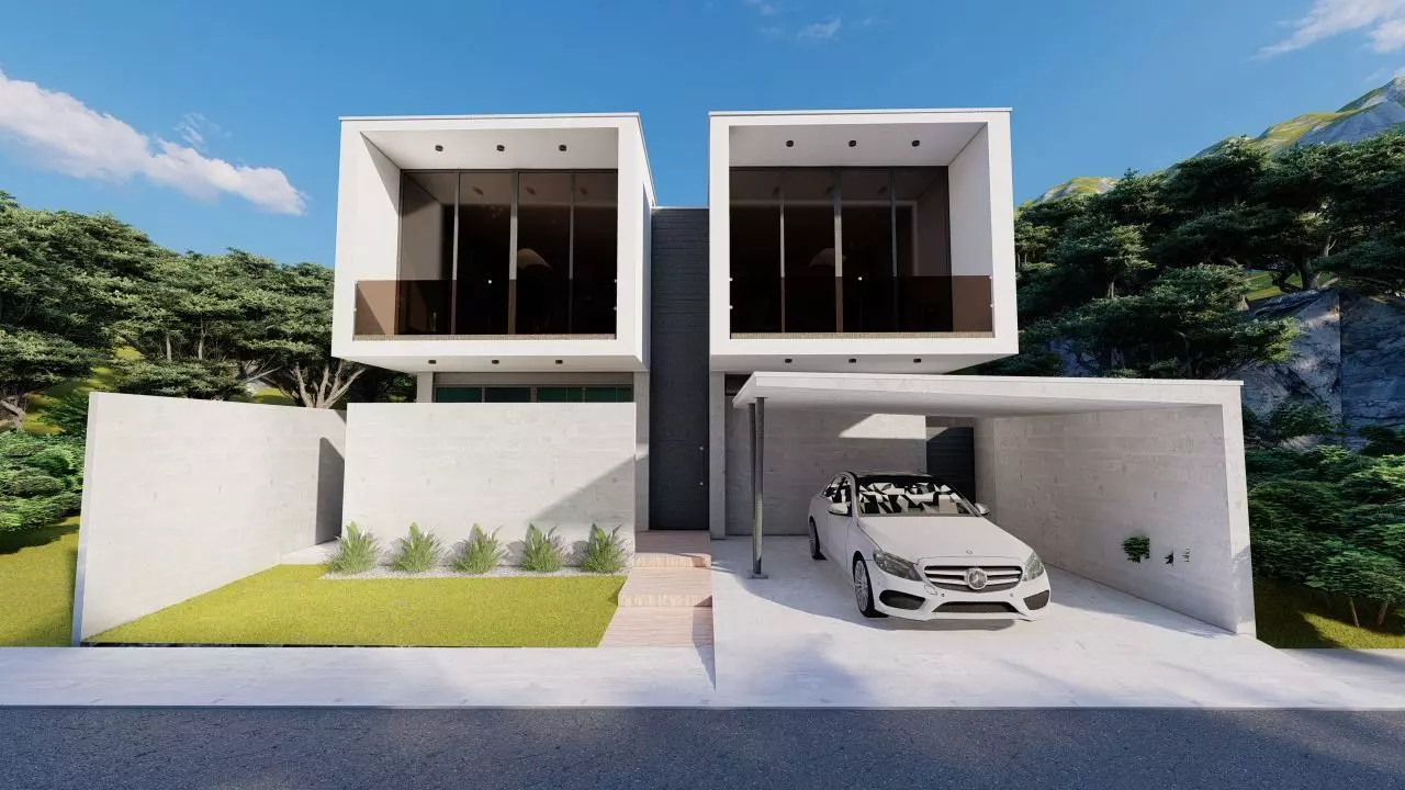 Casa Scene-villa-modern house 3D model