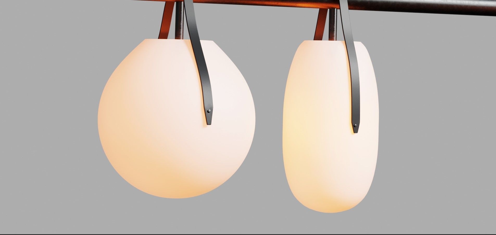 Gala Cross pendant light Low-poly 3D model_7