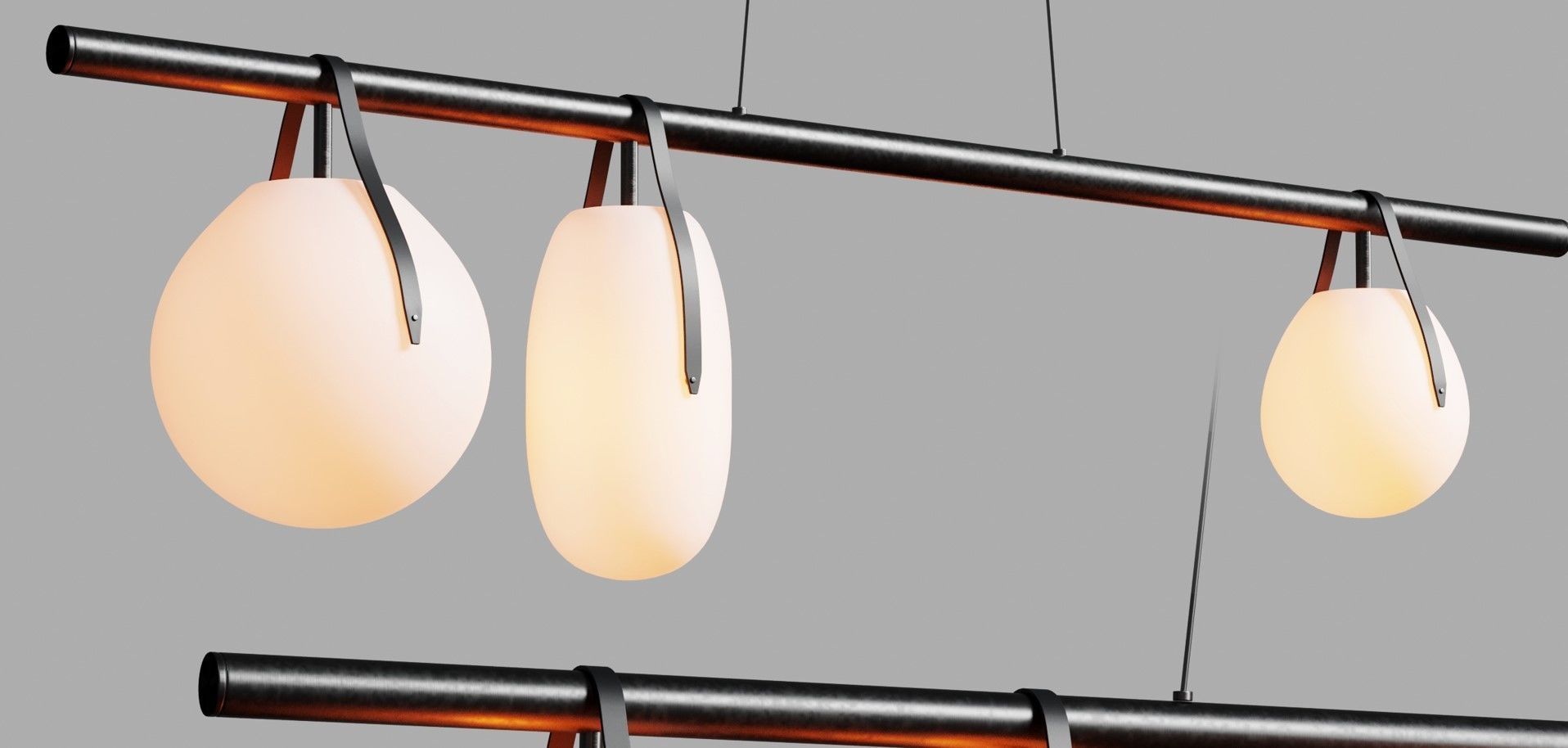 Gala Cross pendant light Low-poly 3D model_8