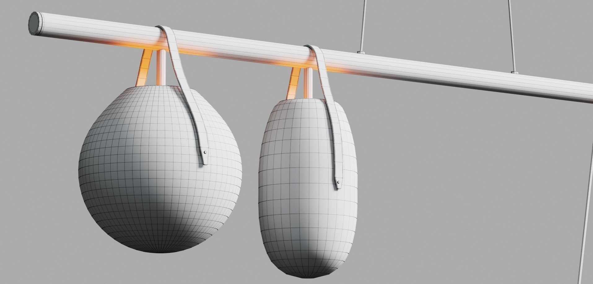 Gala Cross pendant light Low-poly 3D model_9