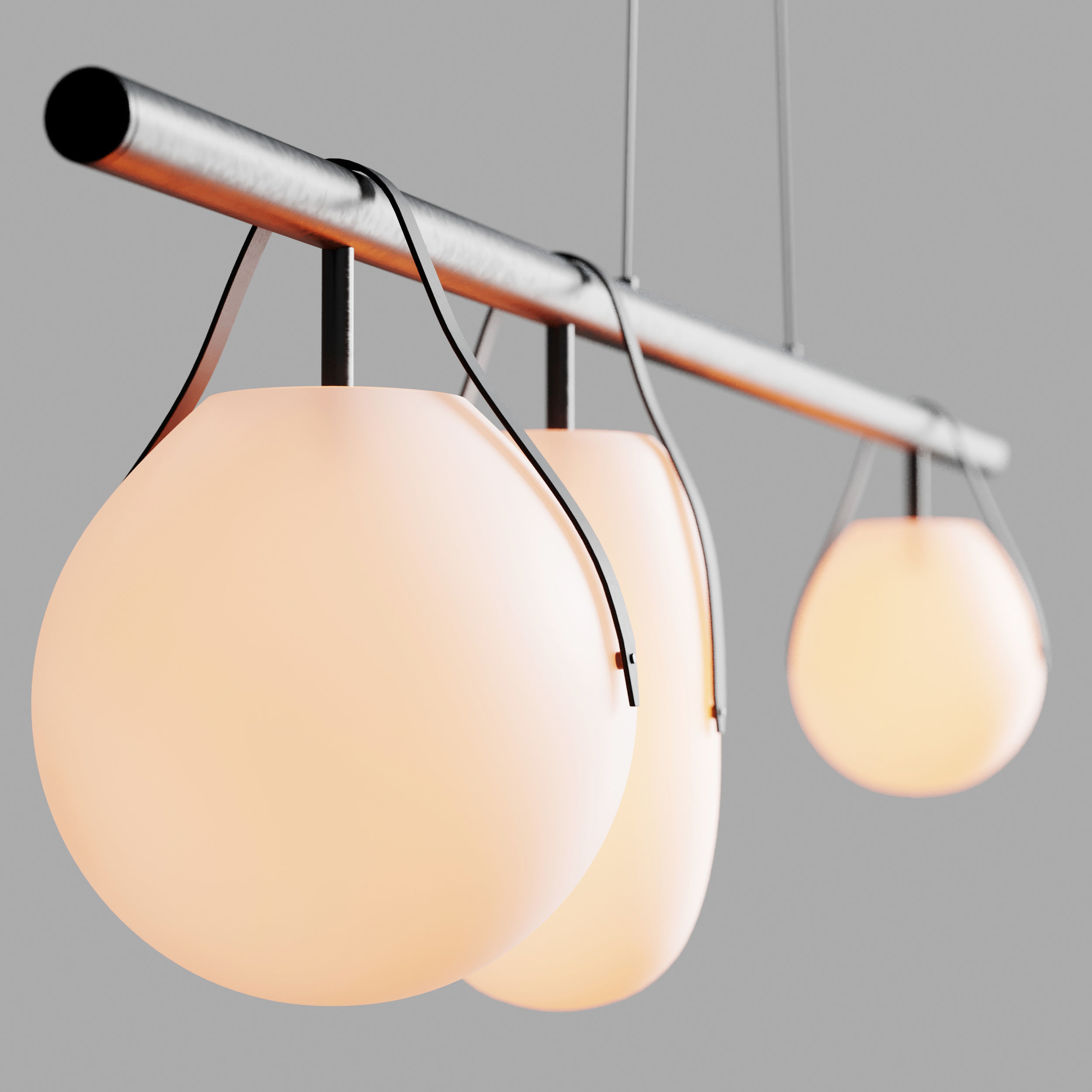 Gala Cross pendant light Low-poly 3D model_2