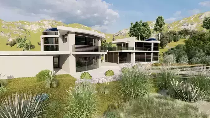 Casa Scene-villa-modern house 3D model