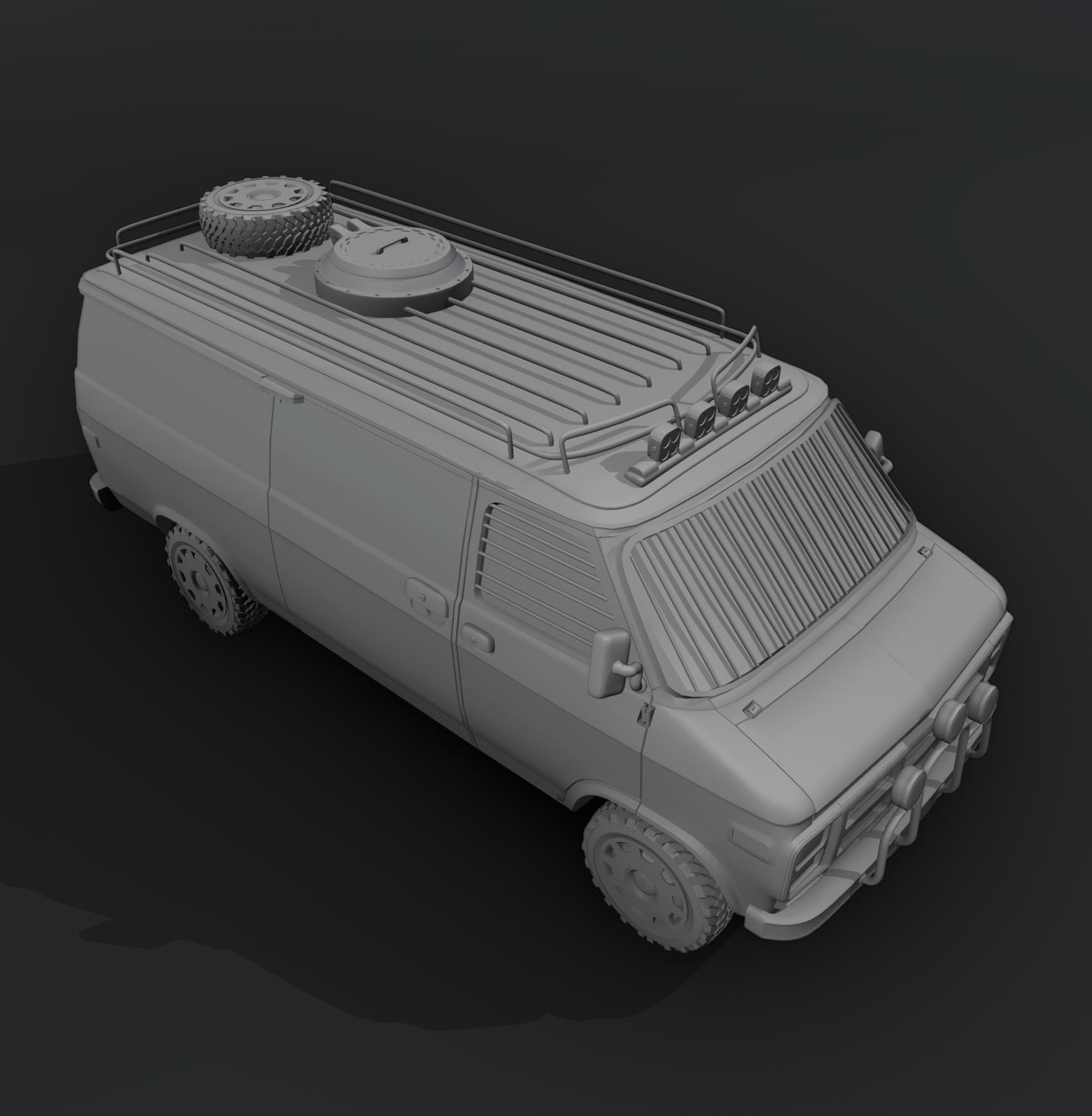 Post-Apocalyptic Survival Vehicle 3D print model_10