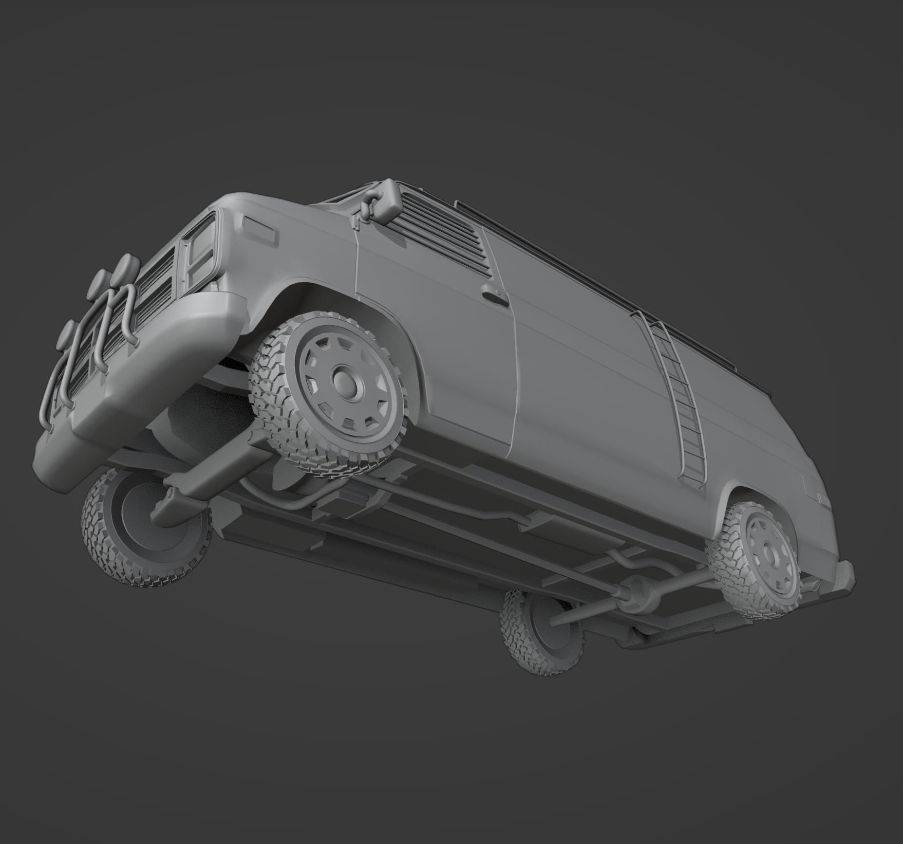 Post-Apocalyptic Survival Vehicle 3D print model_11