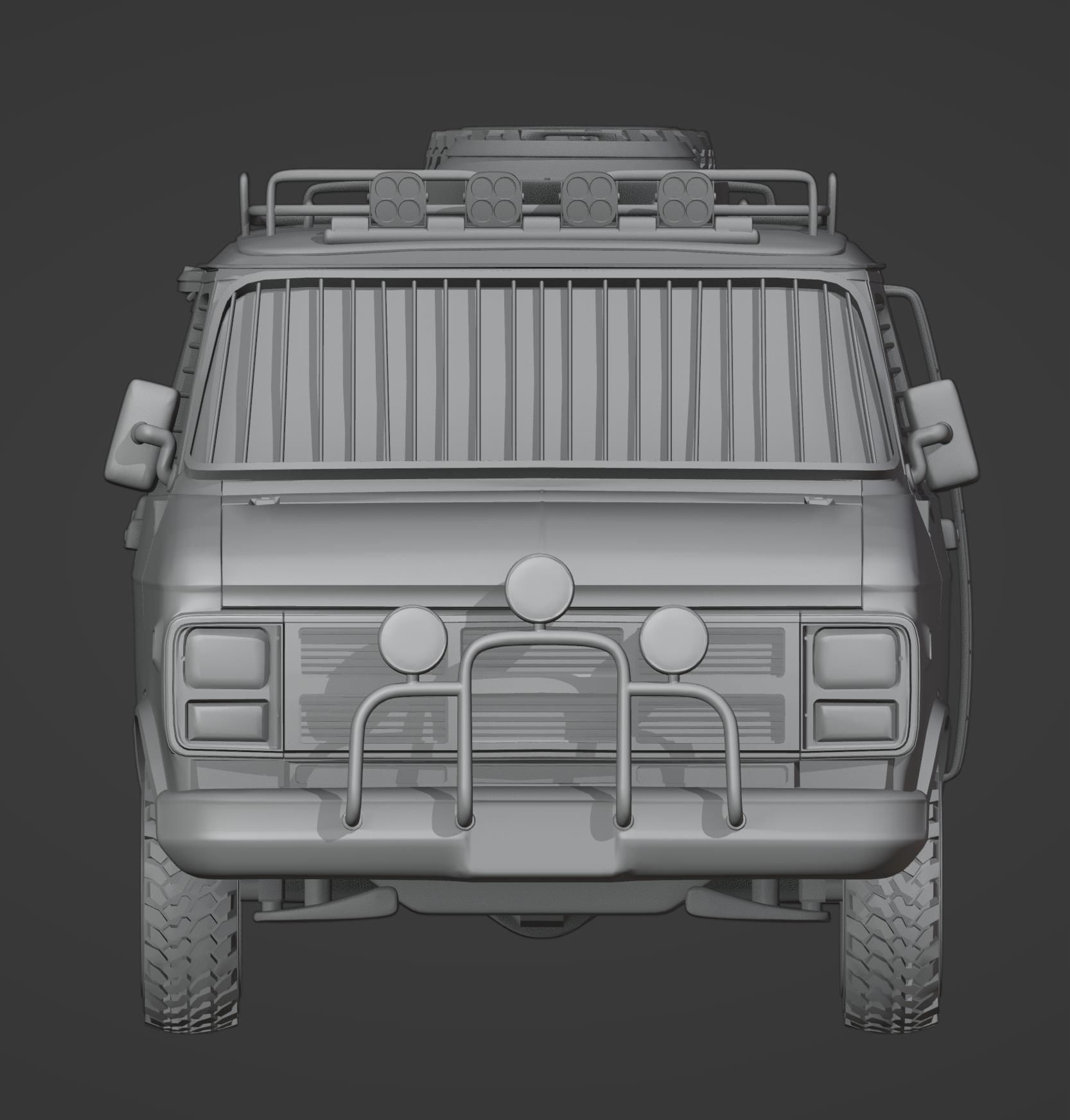 Post-Apocalyptic Survival Vehicle 3D print model_4
