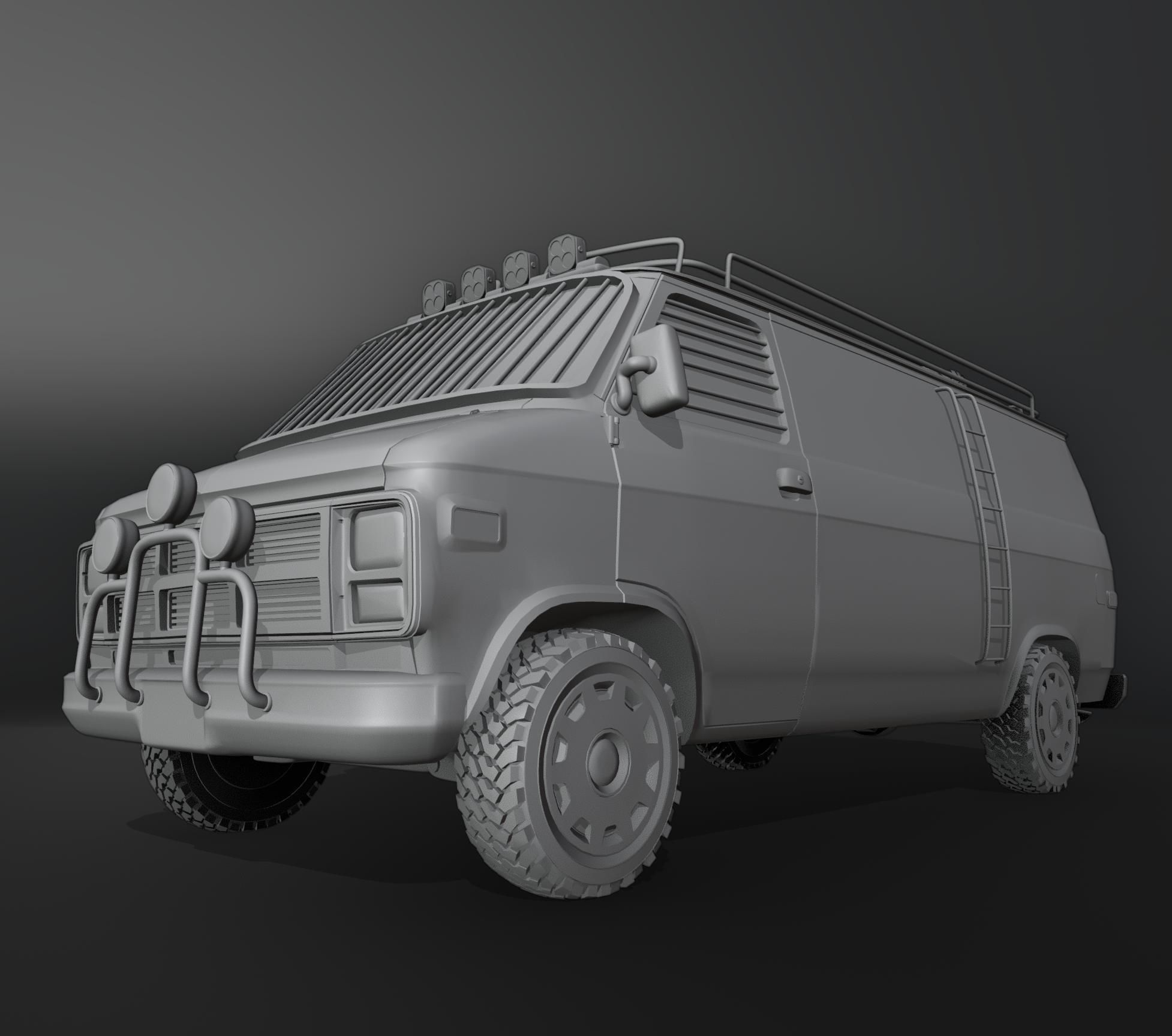 Post-Apocalyptic Survival Vehicle 3D print model_1