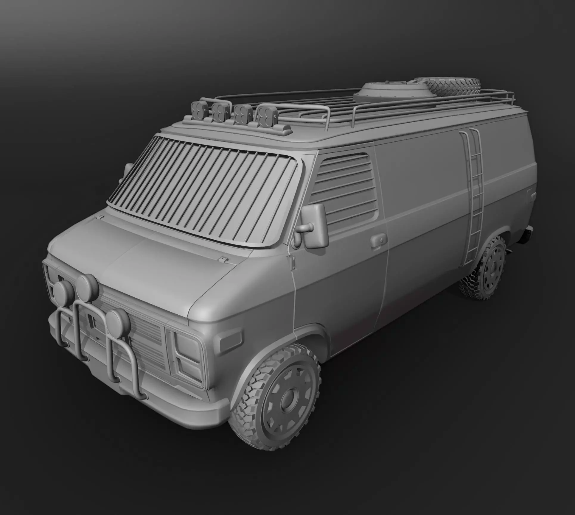 Post-Apocalyptic Survival Vehicle 3D print model_0