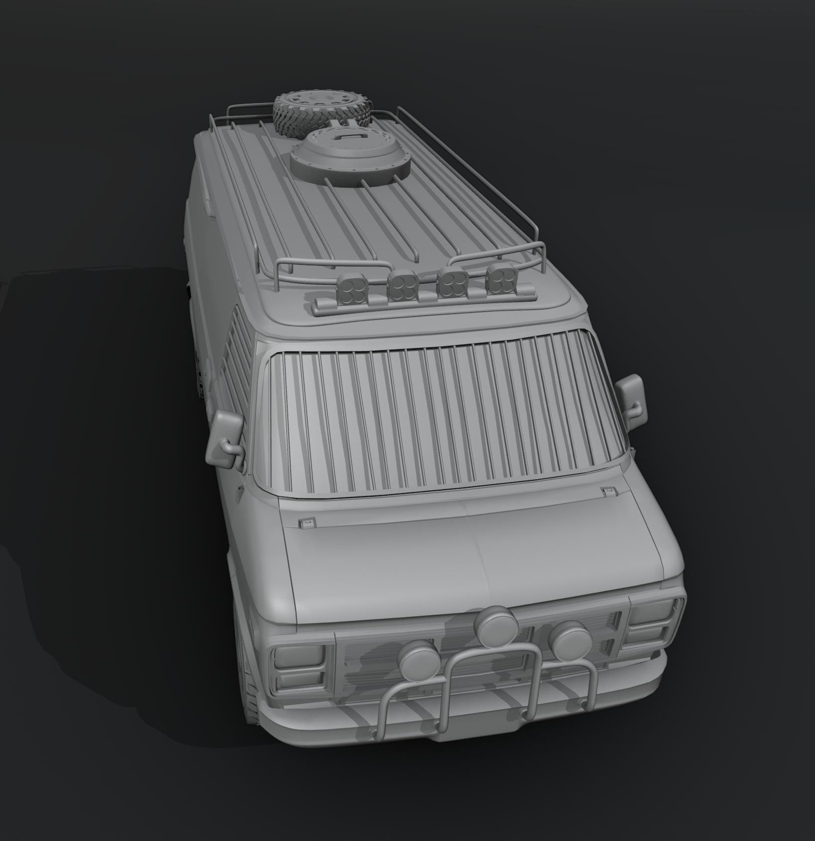 Post-Apocalyptic Survival Vehicle 3D print model_9