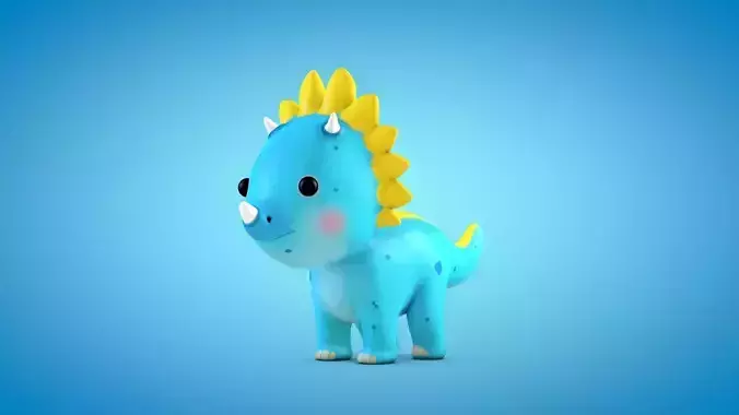 Cartoon Triceratops Dinosaur