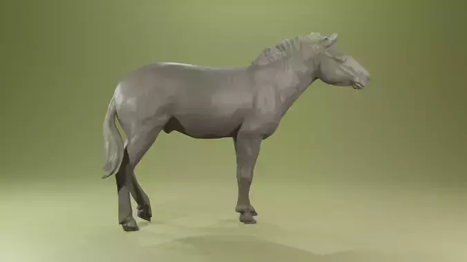 Urpferd Hipparion Equidae prehistoric horse equine extinct 3D print model
