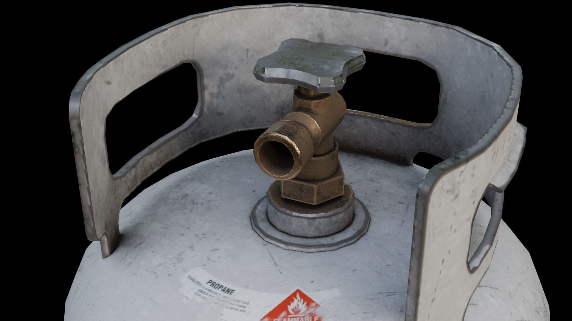 Propane Cylinder Low-poly 3D model_3