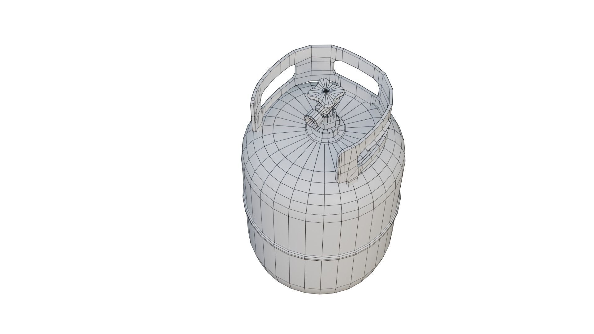 Propane Cylinder Low-poly 3D model_7