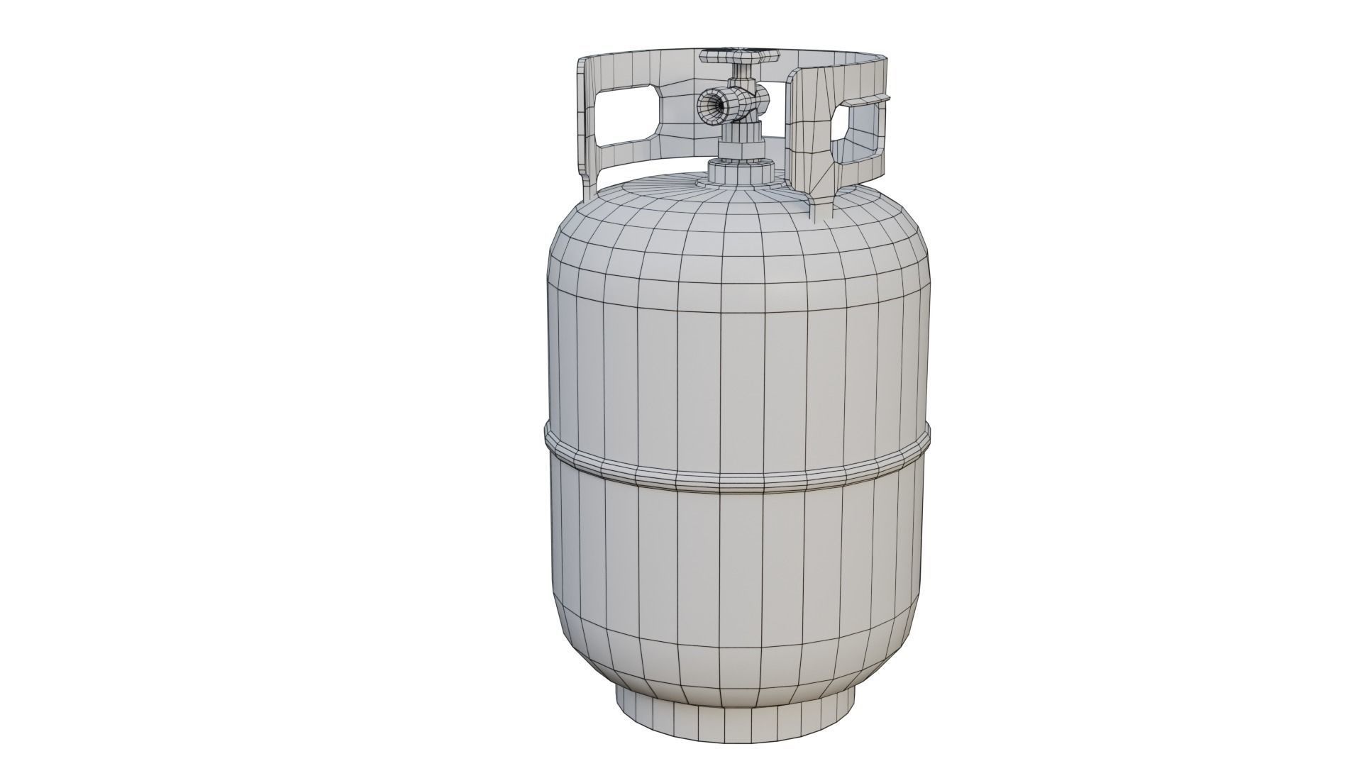 Propane Cylinder Low-poly 3D model_6