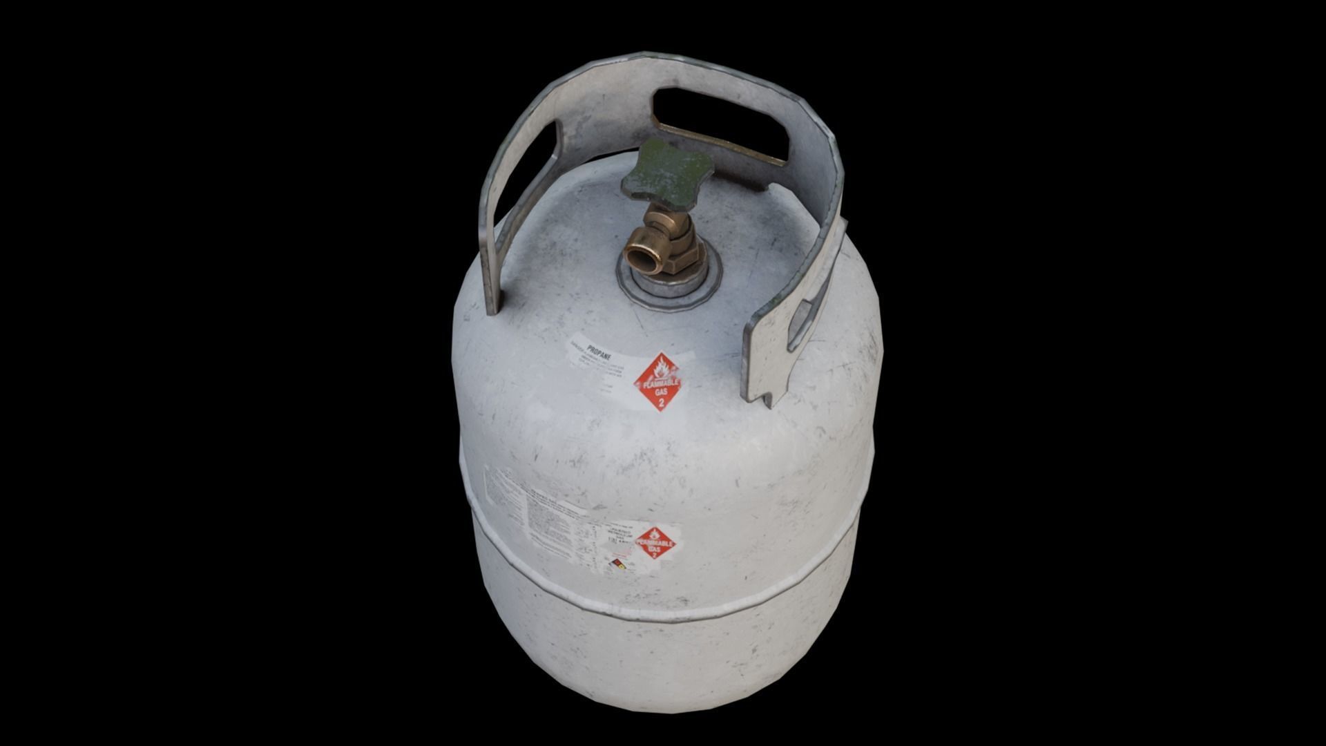 Propane Cylinder Low-poly 3D model_4