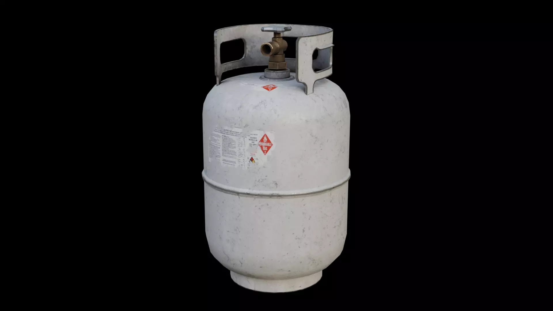 Propane Cylinder Low-poly 3D model_0