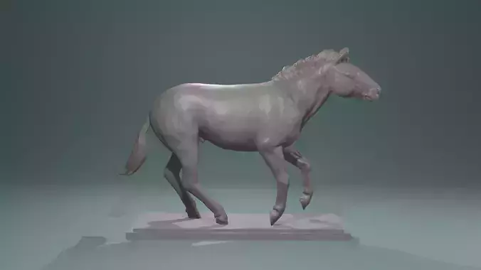Urpferd Hipparion Equidae prehistoric horse equine extinct base 3D print model
