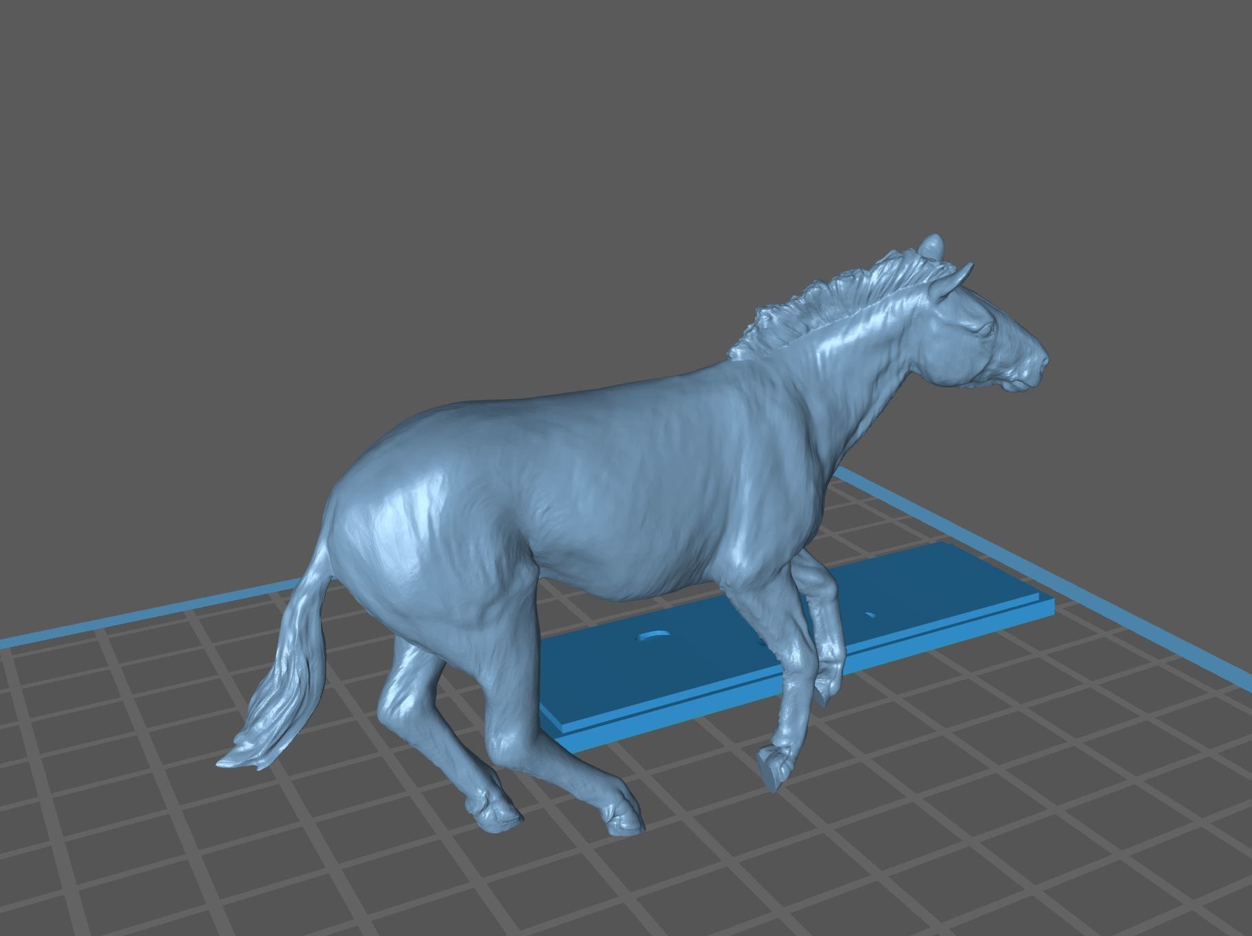 Urpferd Hipparion Equidae prehistoric horse equine extinct base 3D print model_6