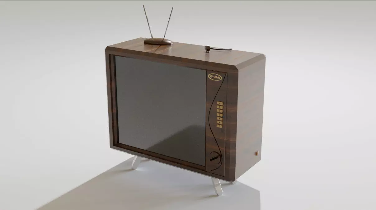 Vintage TV model Free low-poly 3D model