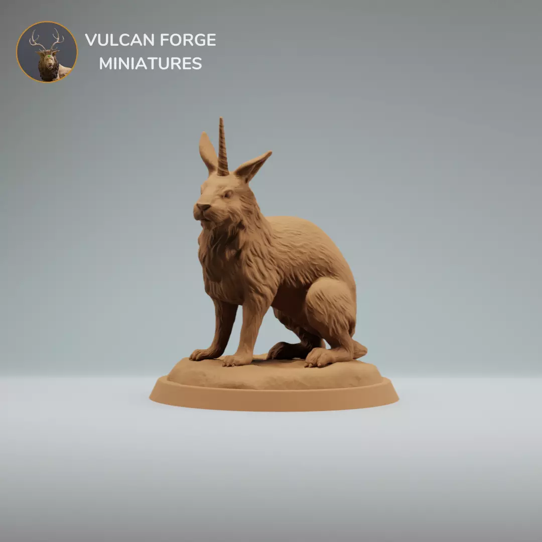 Almiraj Bunnycorn dnd mini 1 inch base pre supported 3D print model