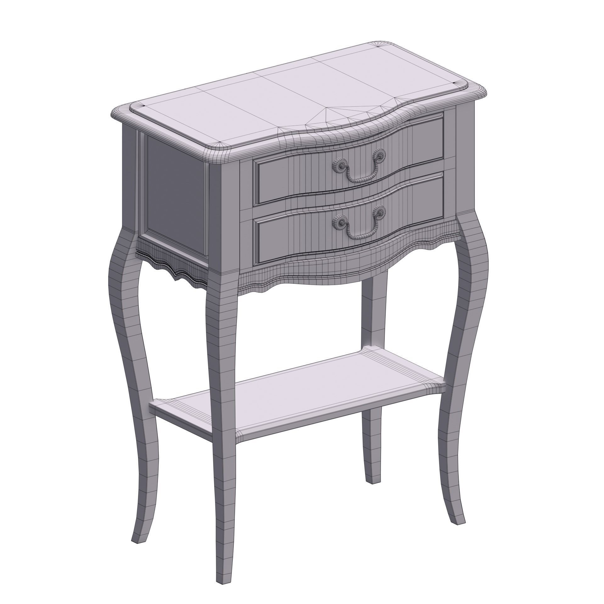 Cabinet Low-poly 3D model_7