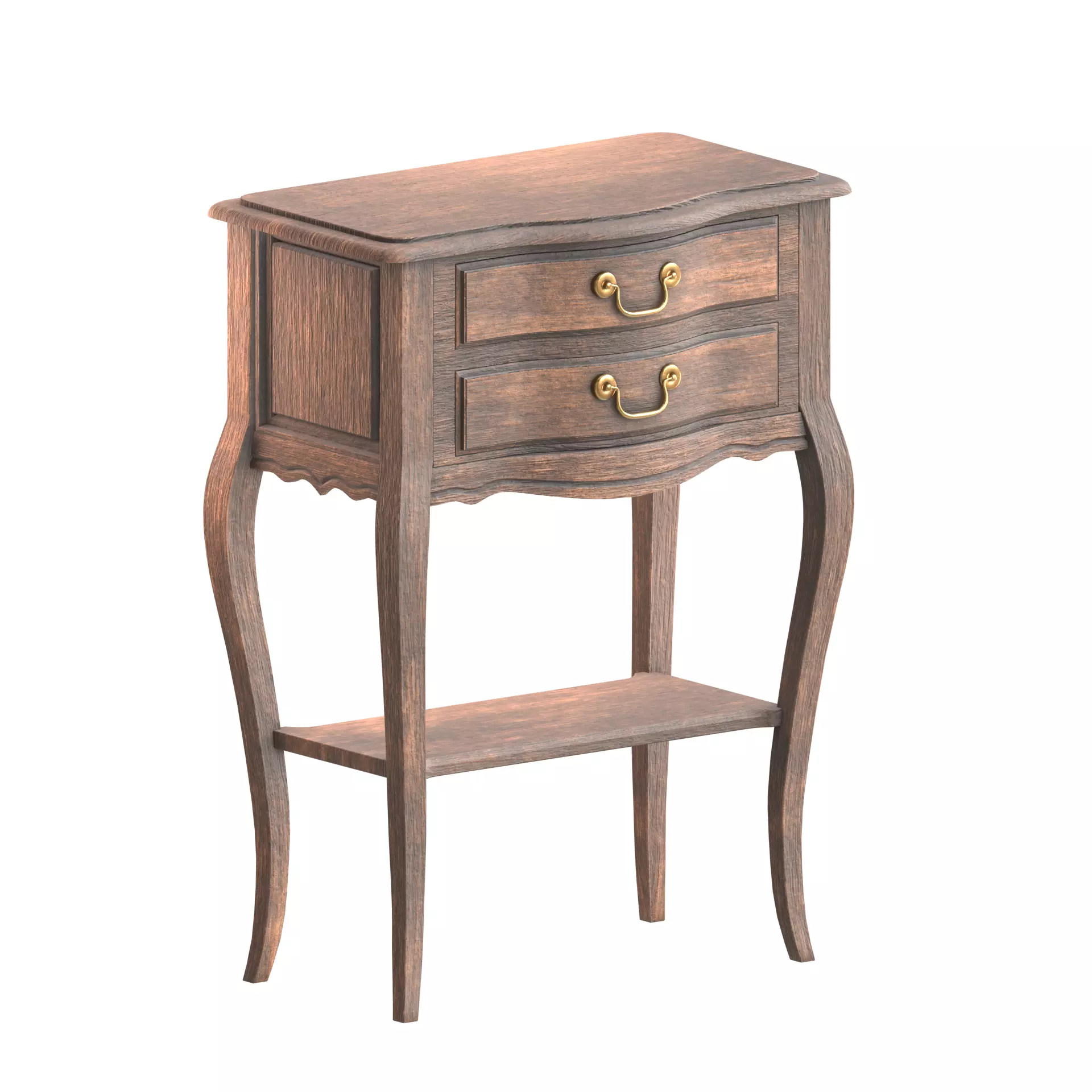 Cabinet Low-poly 3D model_0