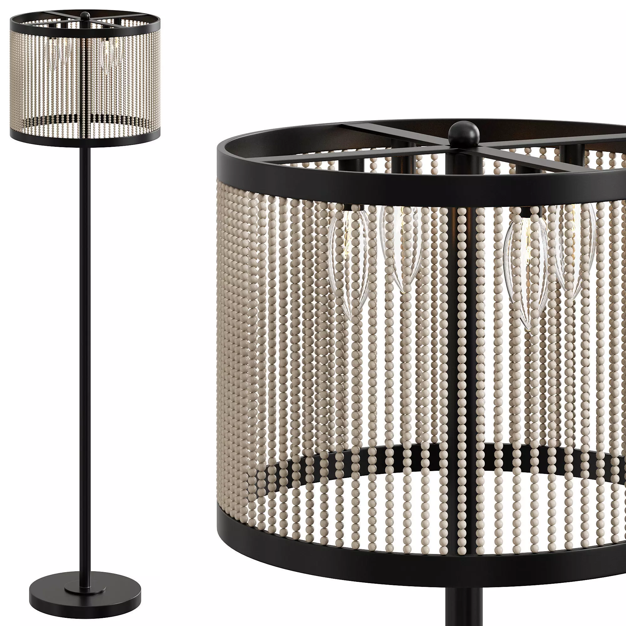 Beaded Floor Lamp by Arhaus 3D model_0