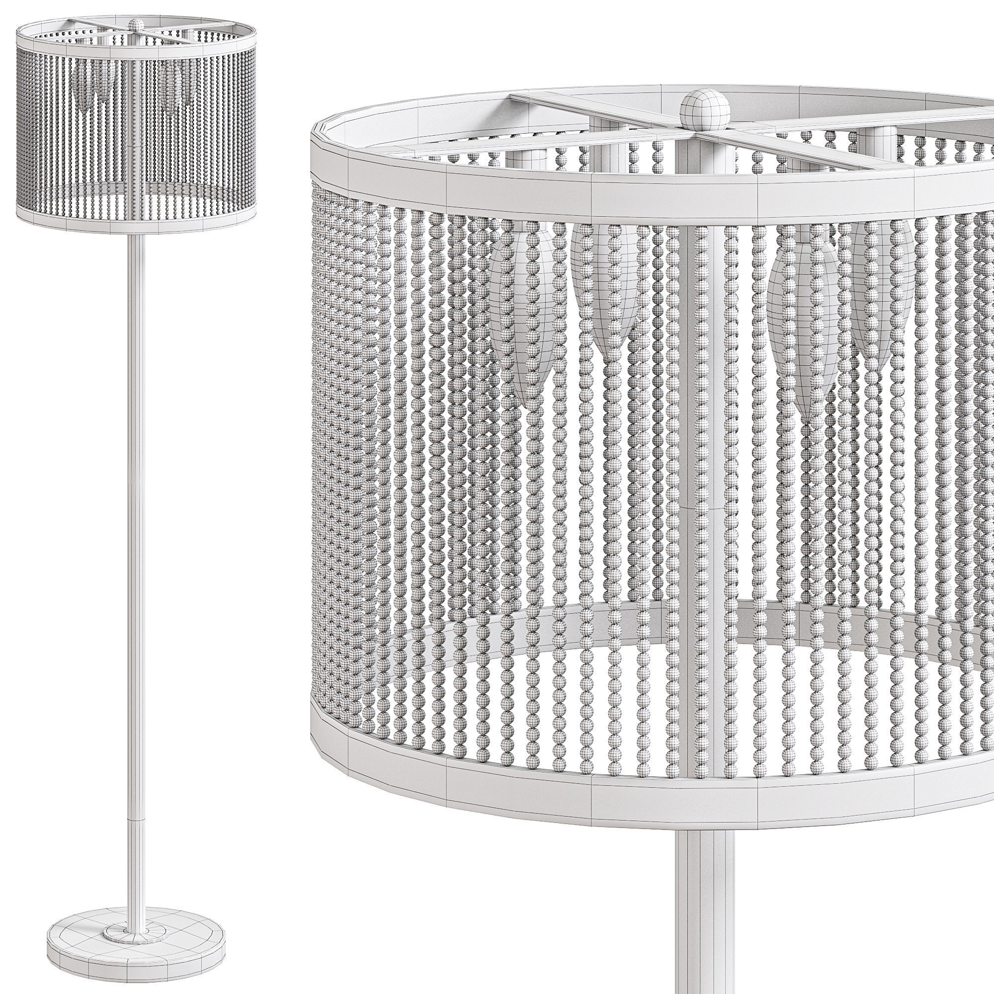Beaded Floor Lamp by Arhaus 3D model_2