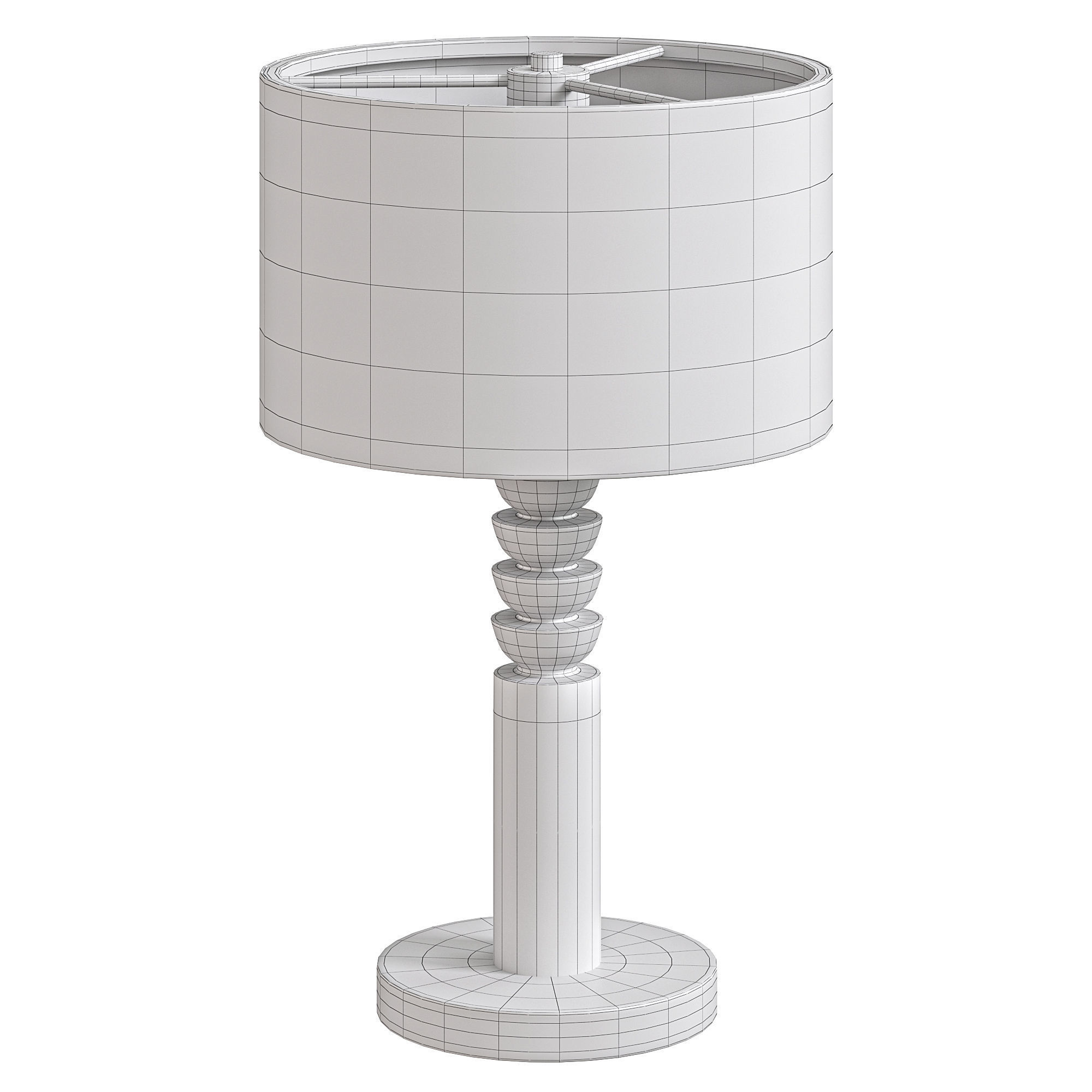 Lathe Table Lamp By Arhaus 3D model_2