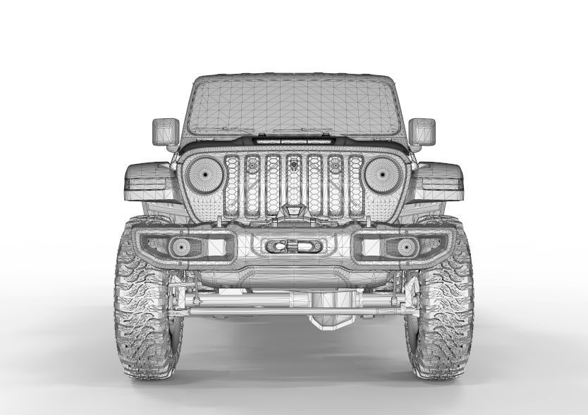 Jeep Gladiator 2021 Pro Edition  3D model_12
