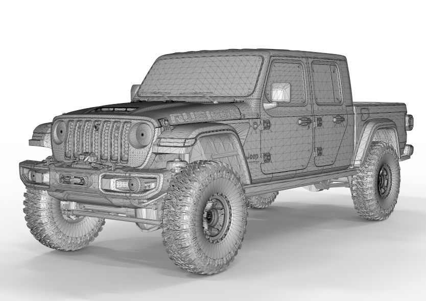 Jeep Gladiator 2021 Pro Edition  3D model_15