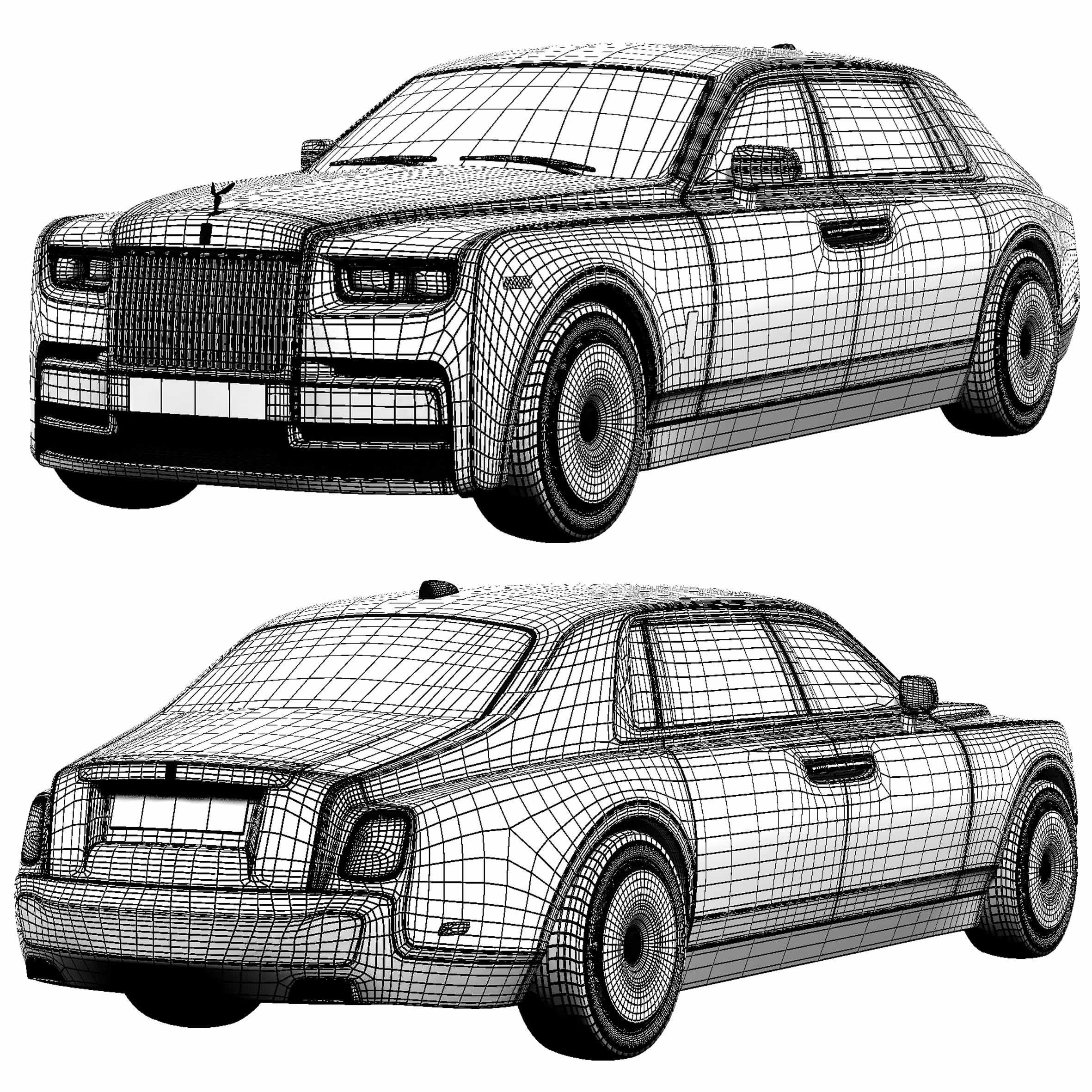 Rolls Royce Phantom 3D model_4