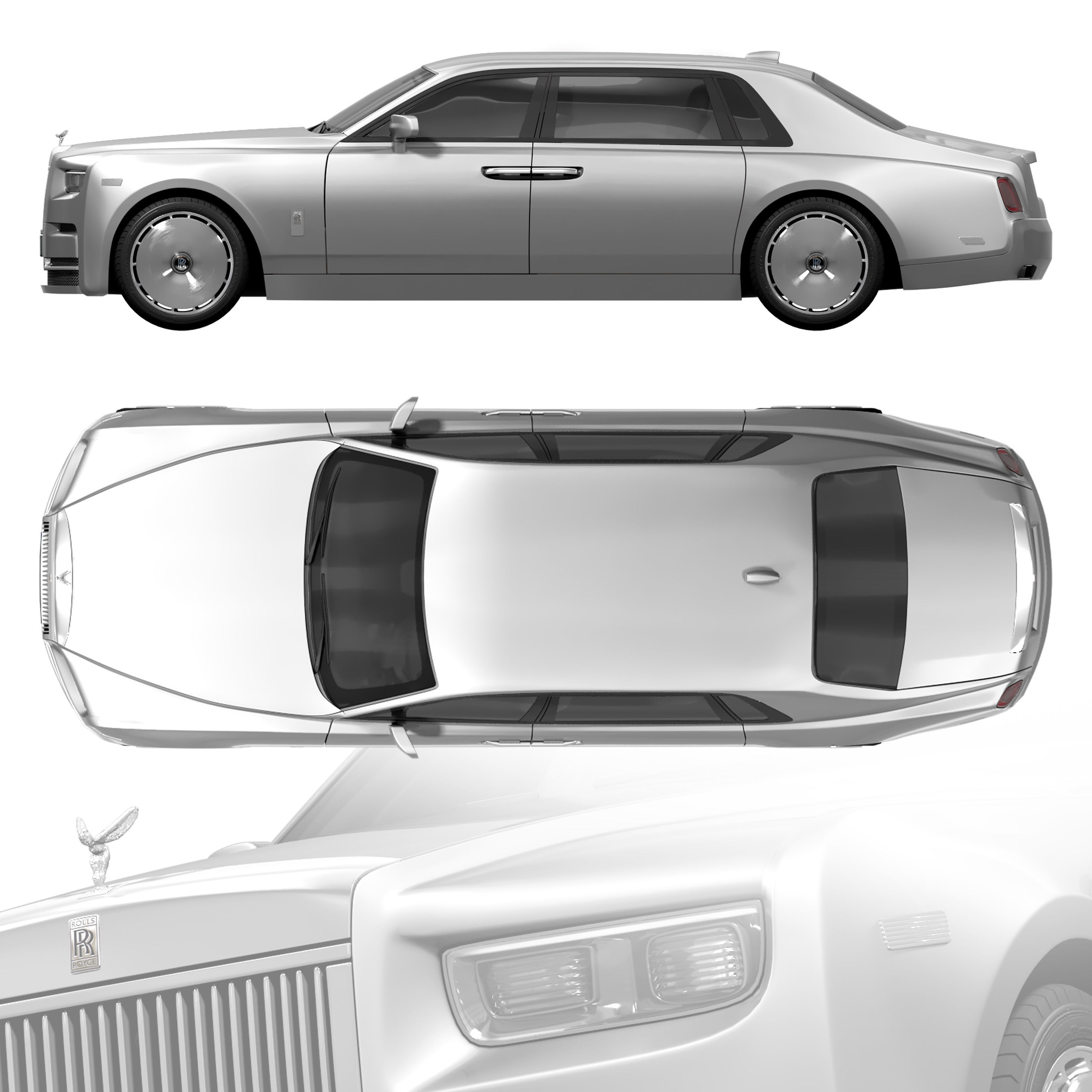 Rolls Royce Phantom 3D model_3
