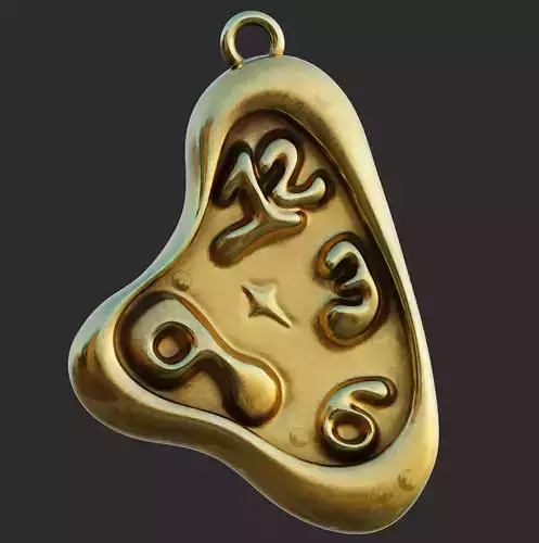 Salvador Dali Clock Pendant 3D print model