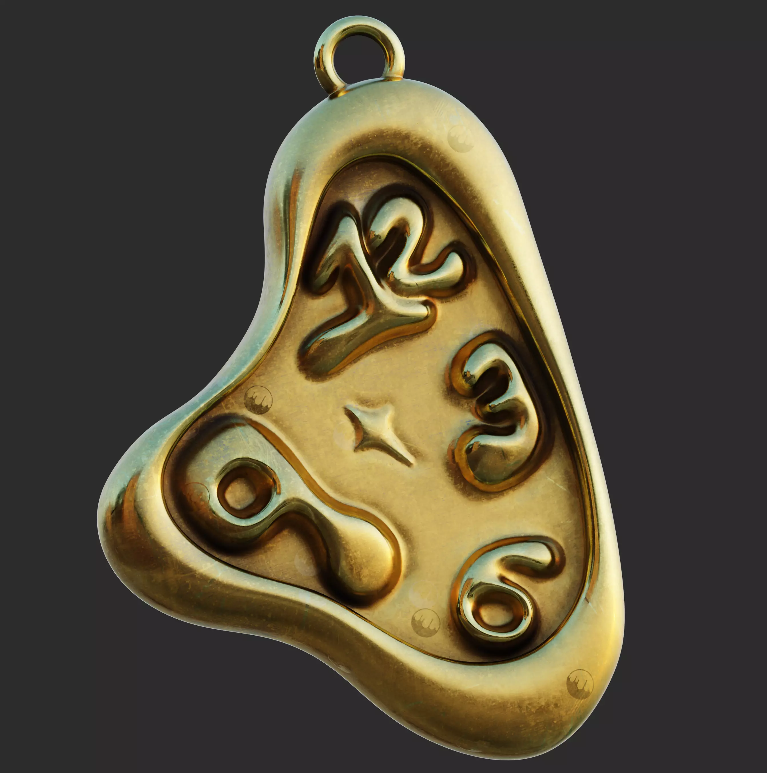 Salvador Dali Clock Pendant 3D print model