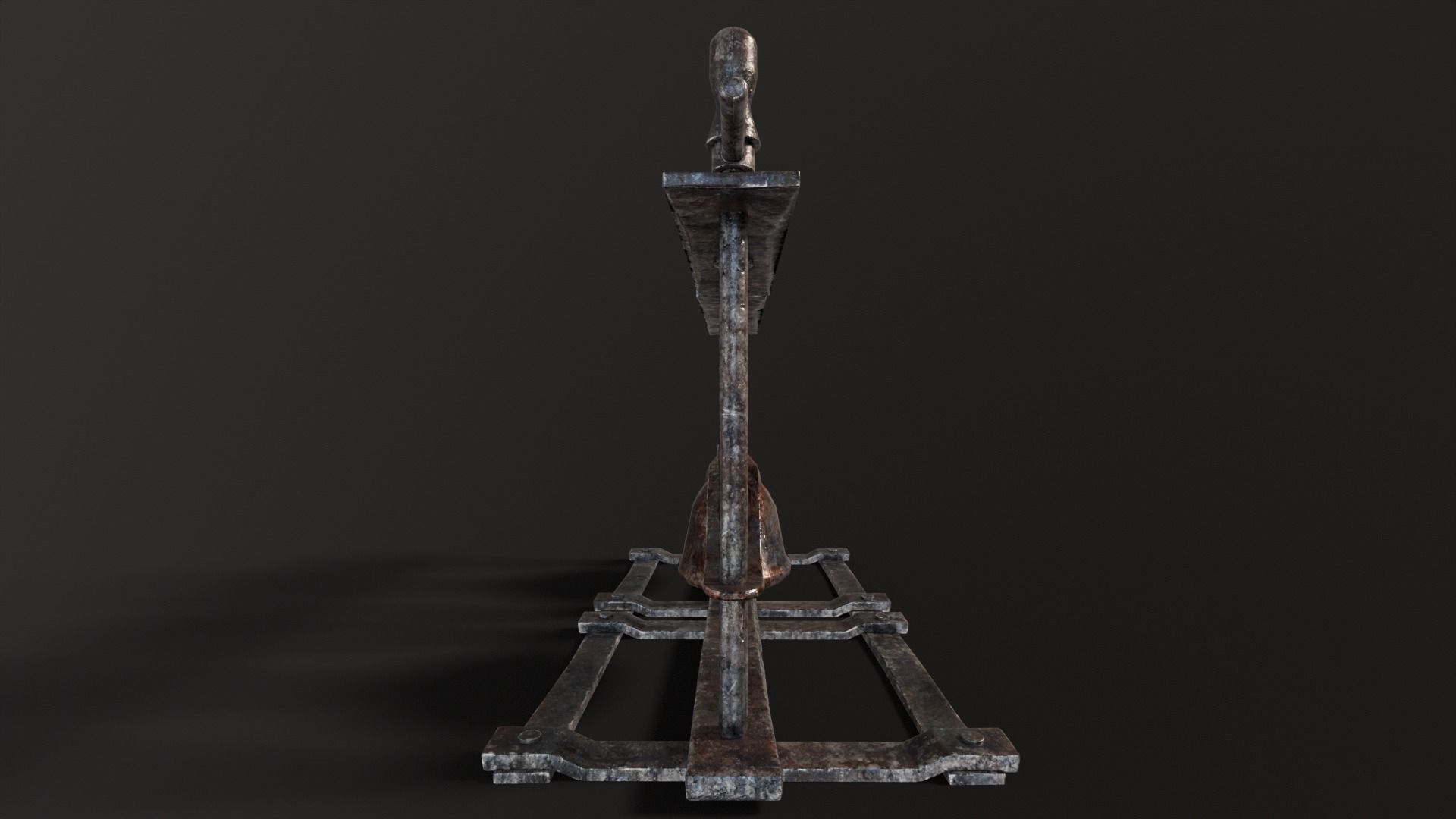 Medieval Hand Crusher - Clean and Bloody variation Low-poly 3D model_6