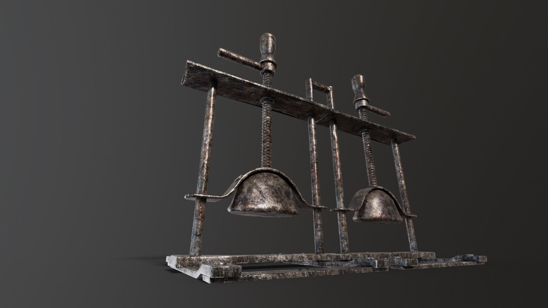 Medieval Hand Crusher - Clean and Bloody variation Low-poly 3D model_12