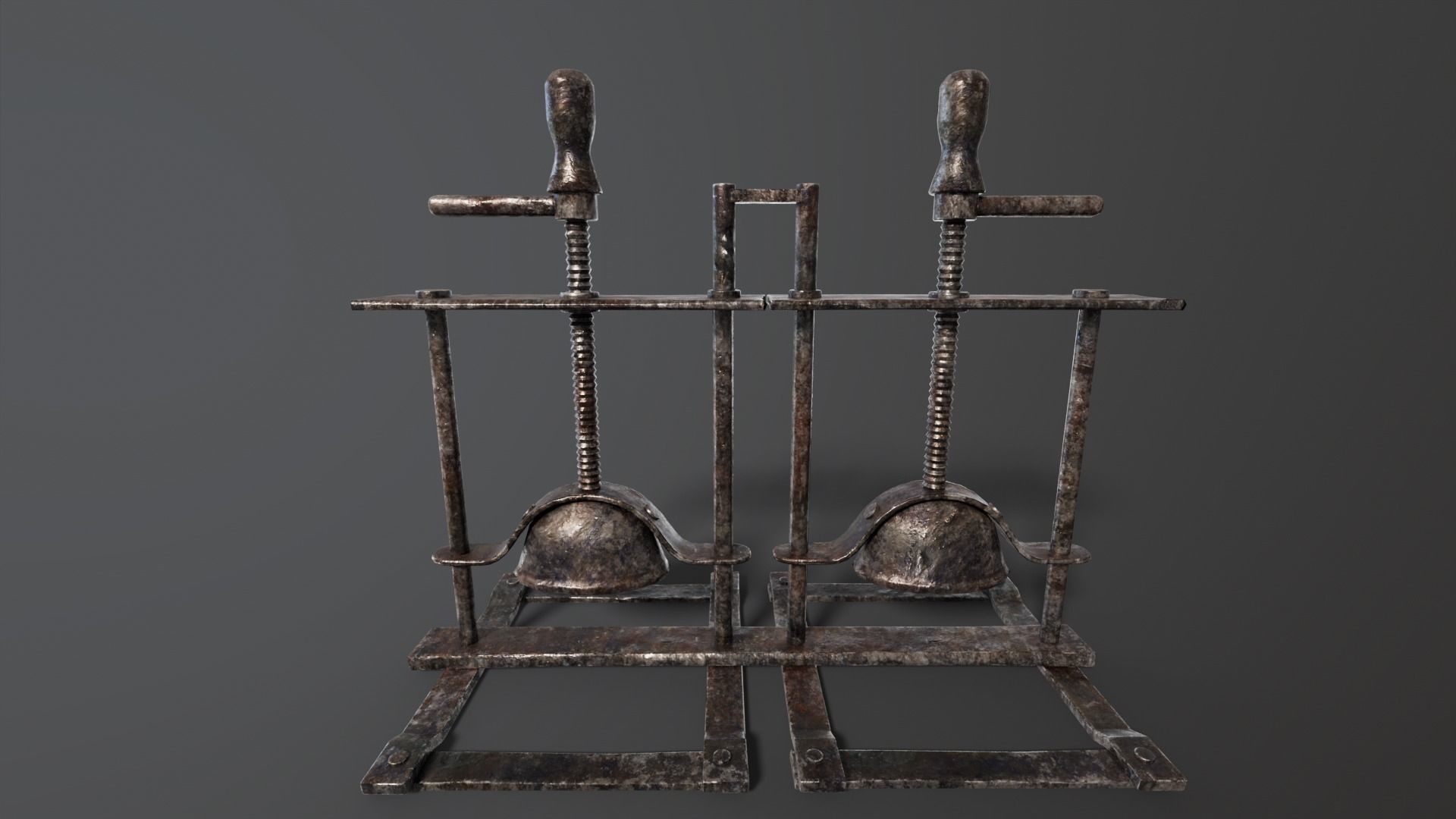 Medieval Hand Crusher - Clean and Bloody variation Low-poly 3D model_2