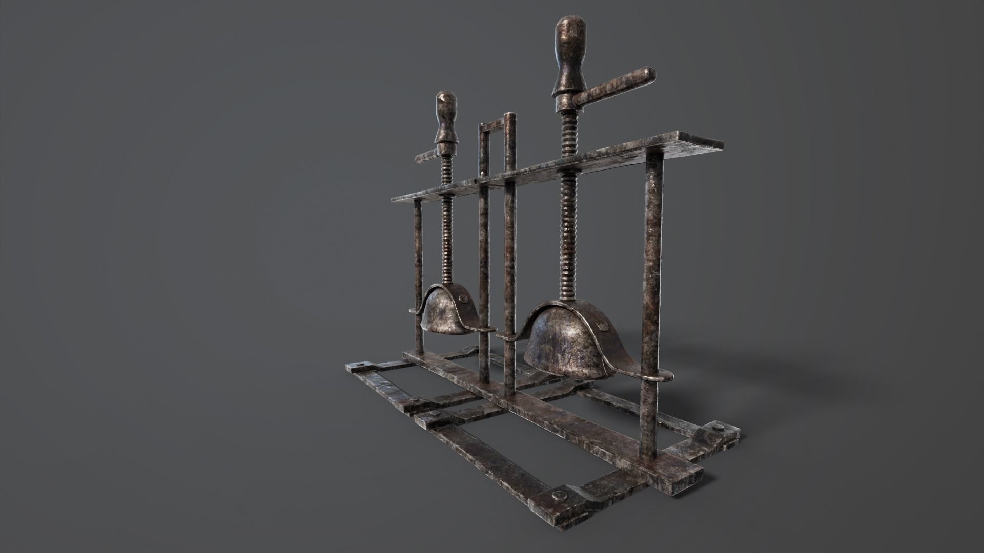 Medieval Hand Crusher - Clean and Bloody variation Low-poly 3D model_8