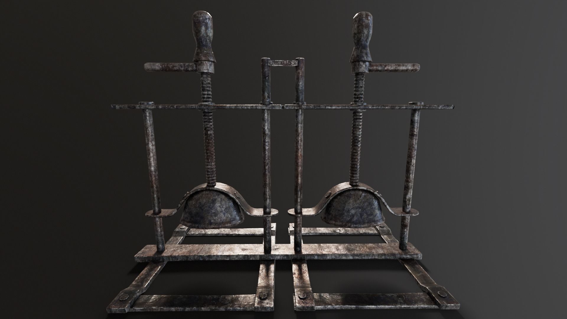 Medieval Hand Crusher - Clean and Bloody variation Low-poly 3D model_16